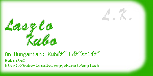 laszlo kubo business card